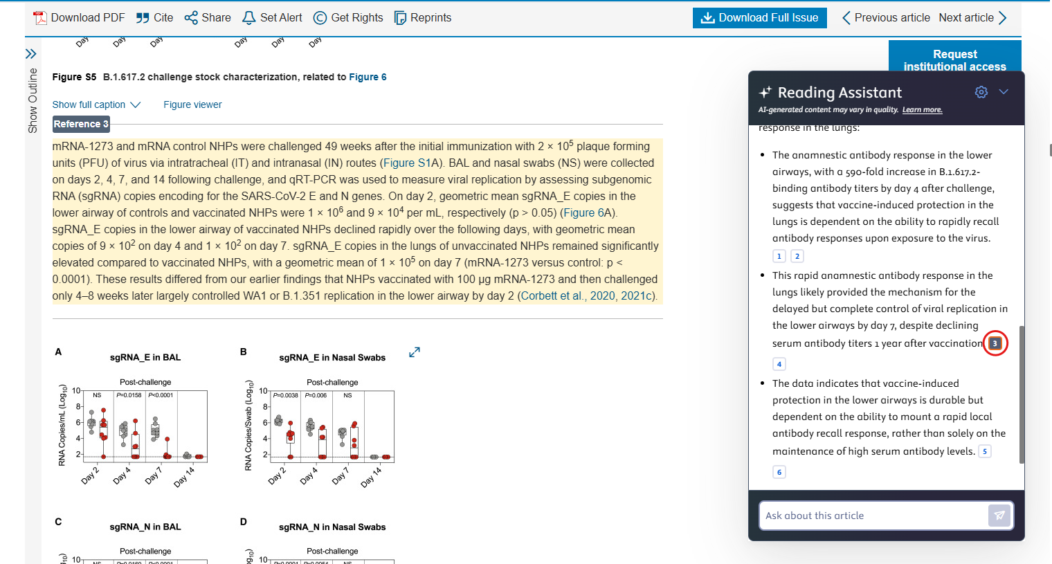 reading assistant reference example screen shot